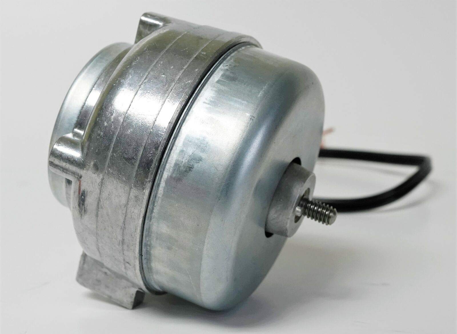A closeup of a refrigerator condenser fan near the compressor at the bottom rear of the appliance, showing the fan blade and motor housing